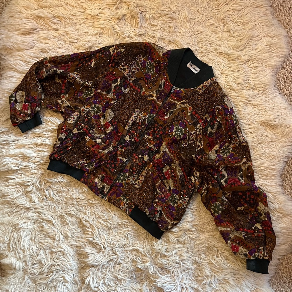 VTG Beaded Bomber Jacket